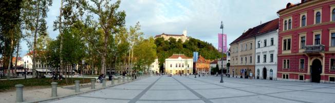 Ljubljana castle overlooks the central city